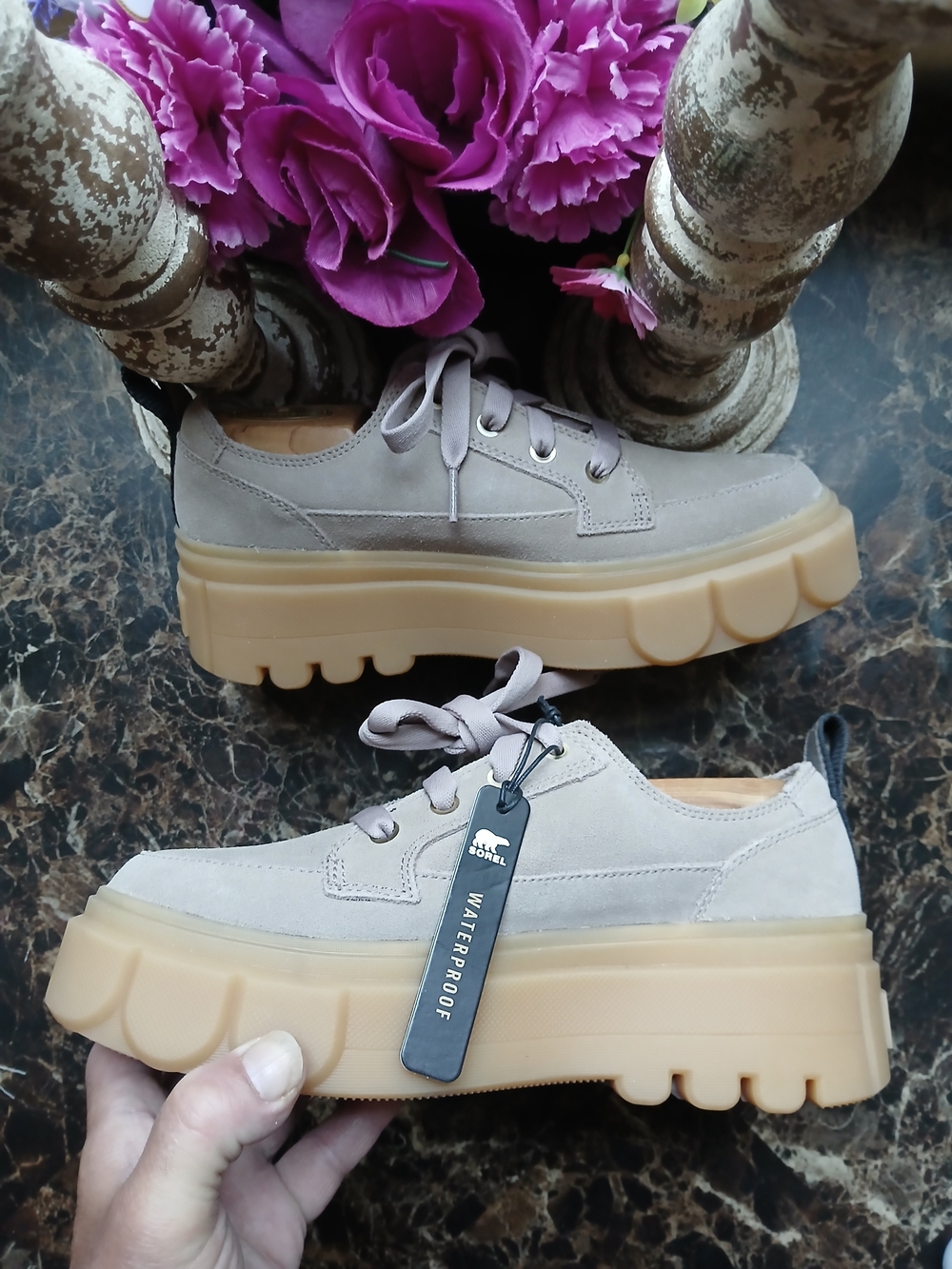 🇺🇸 4th of July Sorel Caribou X Waterproof Chunky Platform Shoes 9.5 for Women